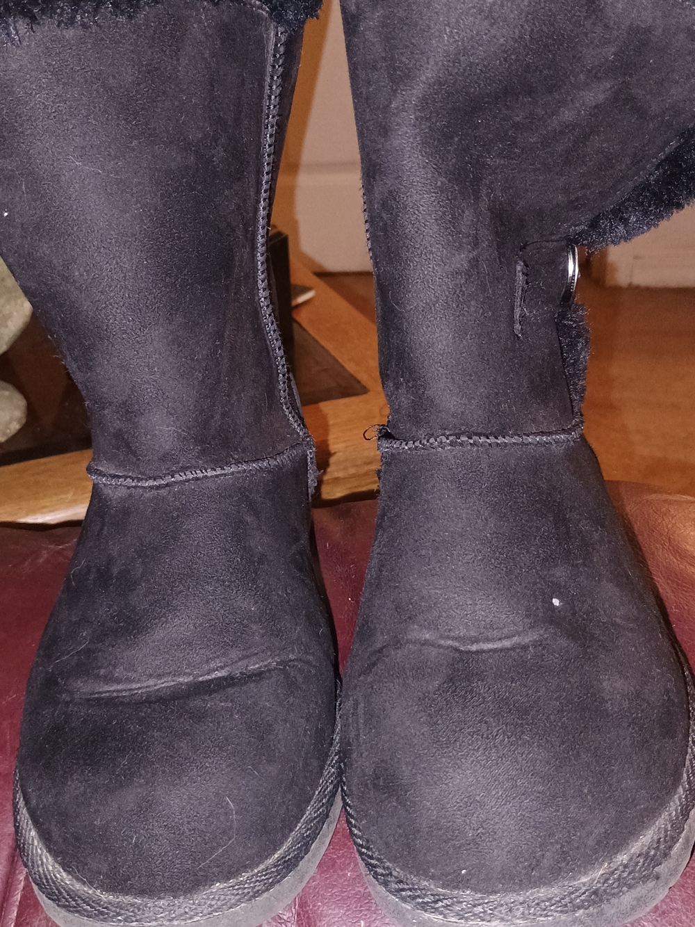 Makalu Gabrielle Women’s 7 Black Faux Fur Winter Boots Buckle